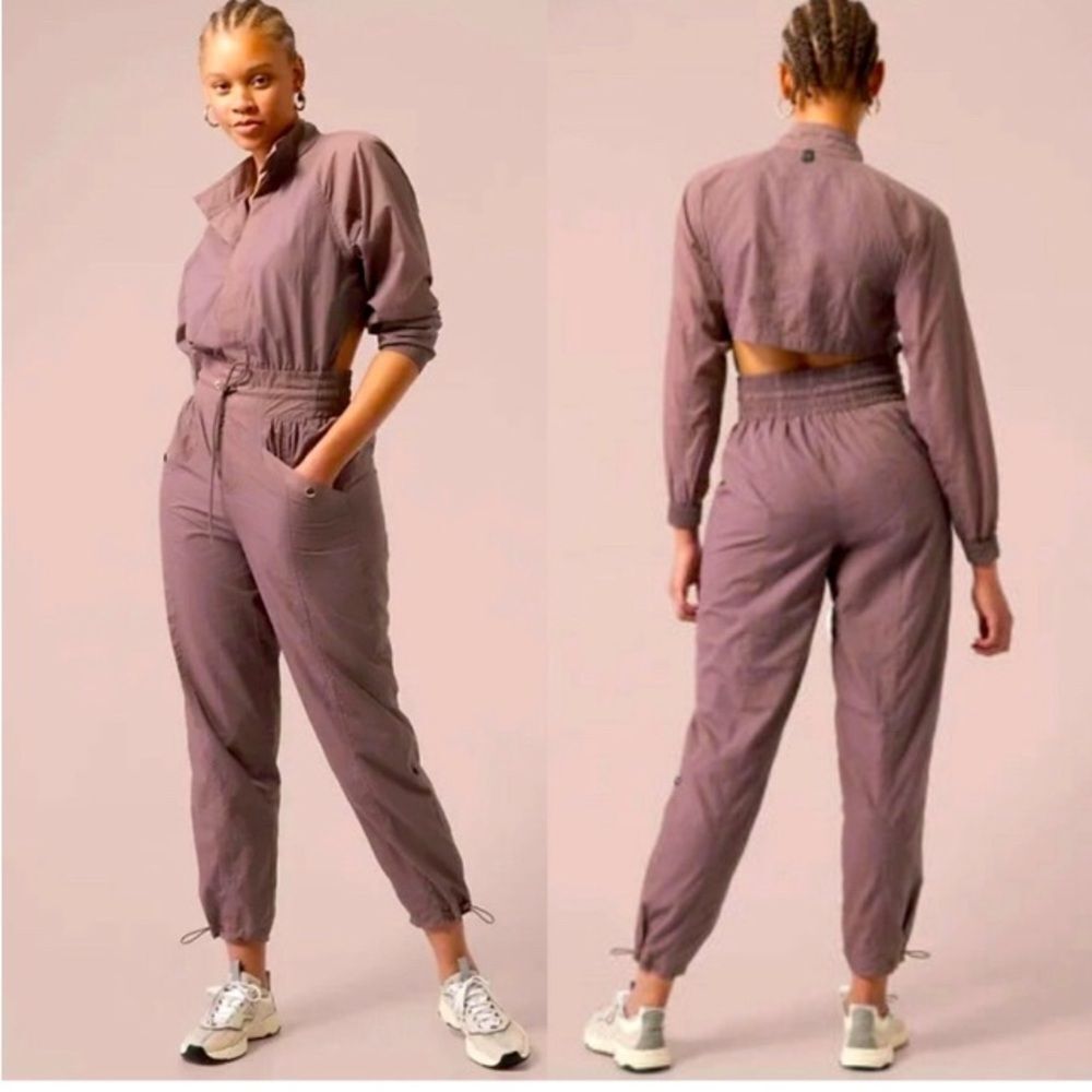 ATHLETA | 16 WOMENS | UTILITY JUMPSUIT ALICIA KEYS in EGGPLANT PURPLE